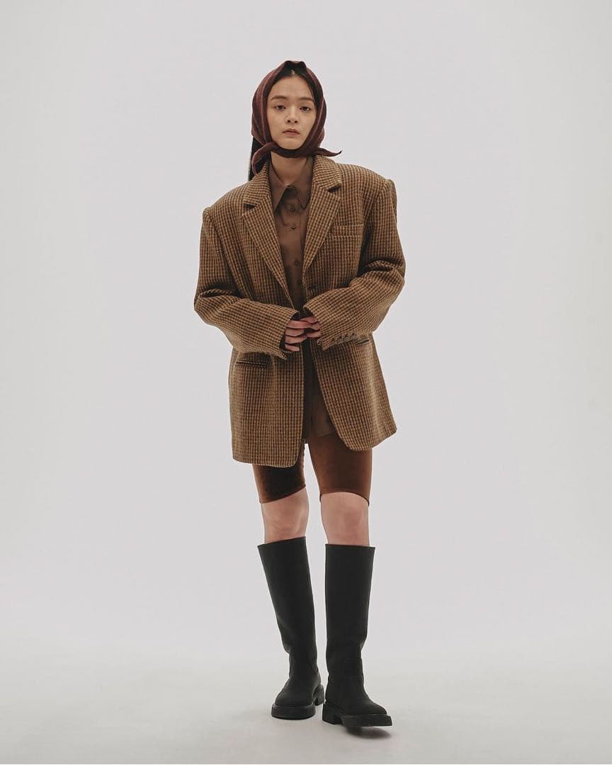 ジャケット・アウター Wool100% Check Jacket