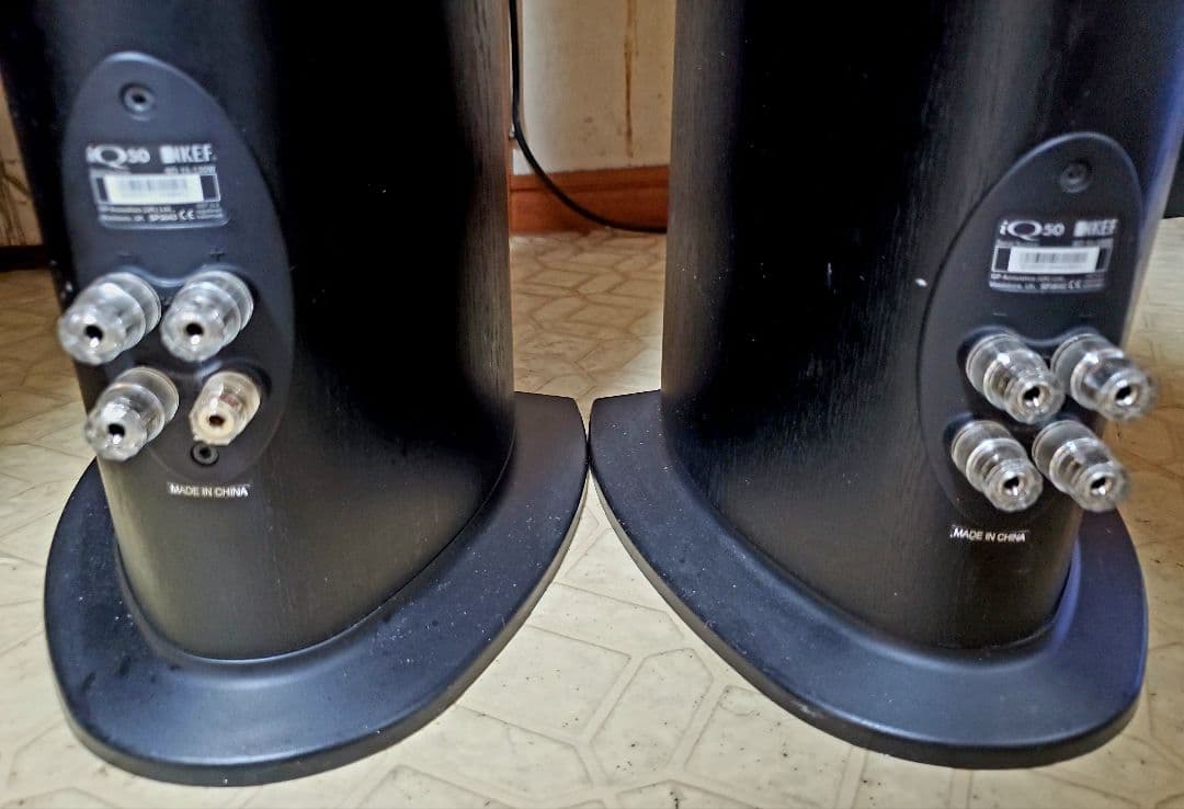 訳あり特価 KEF iQ50 トールボーイスピーカー ブラック 1本①