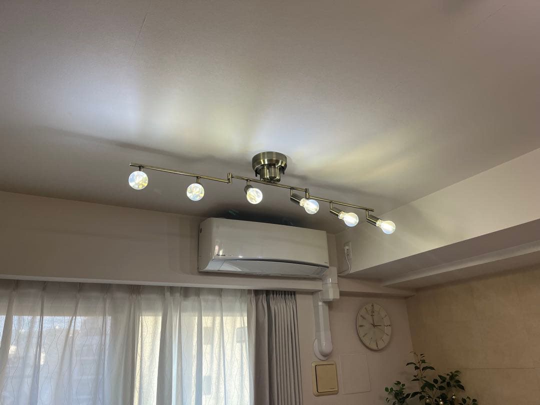 【極美品】6灯 北欧風リビング天井照明