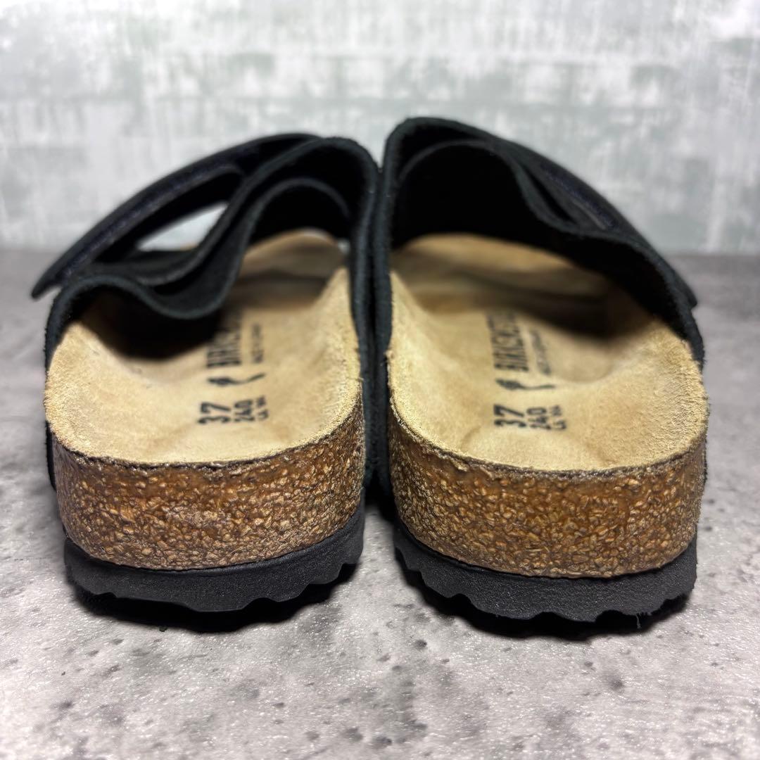 【岡田幸広！】ビルケンシュトック キョウト 37 黒 スエード レザー