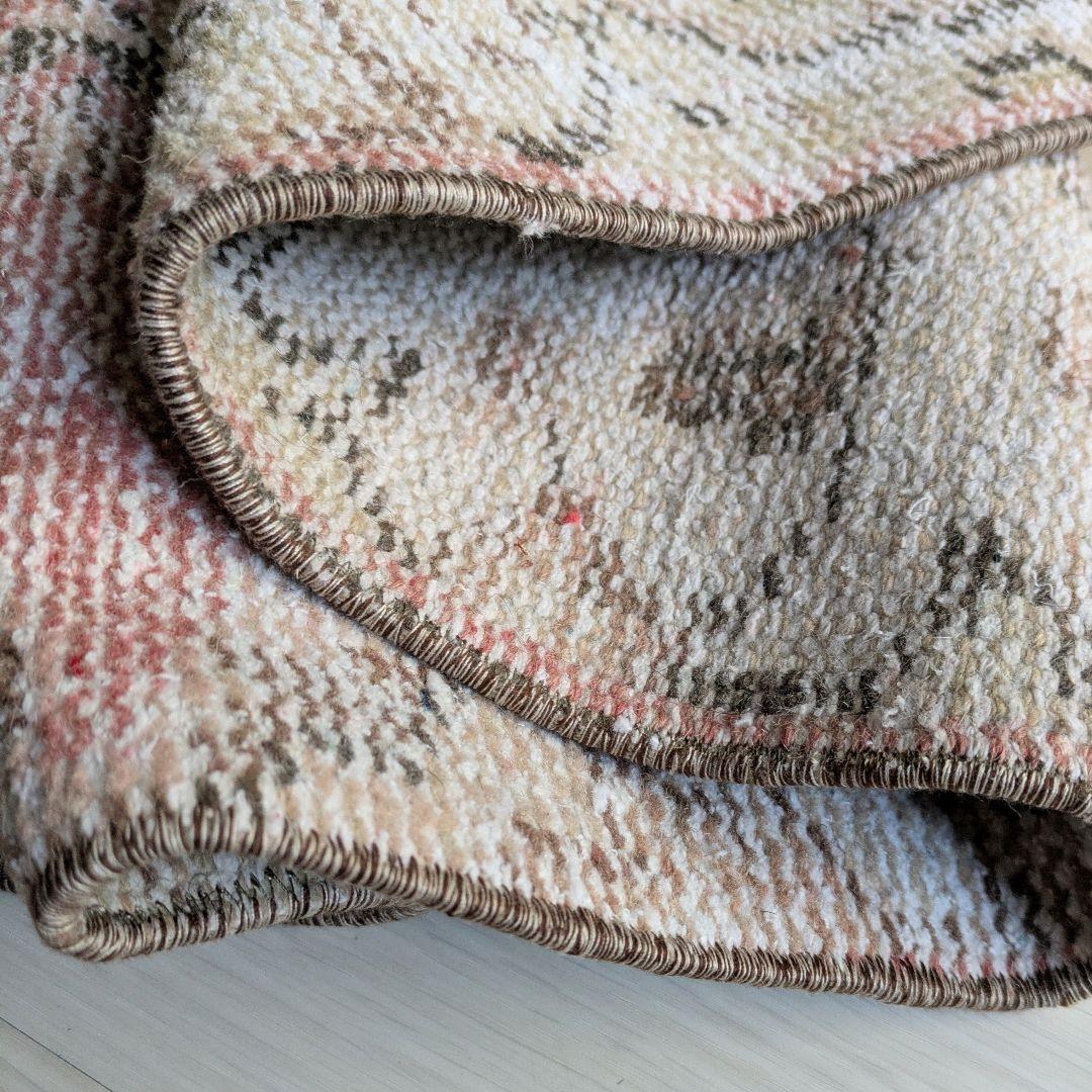 101×218 かすれた赤のトルコヴィンテージラグ
