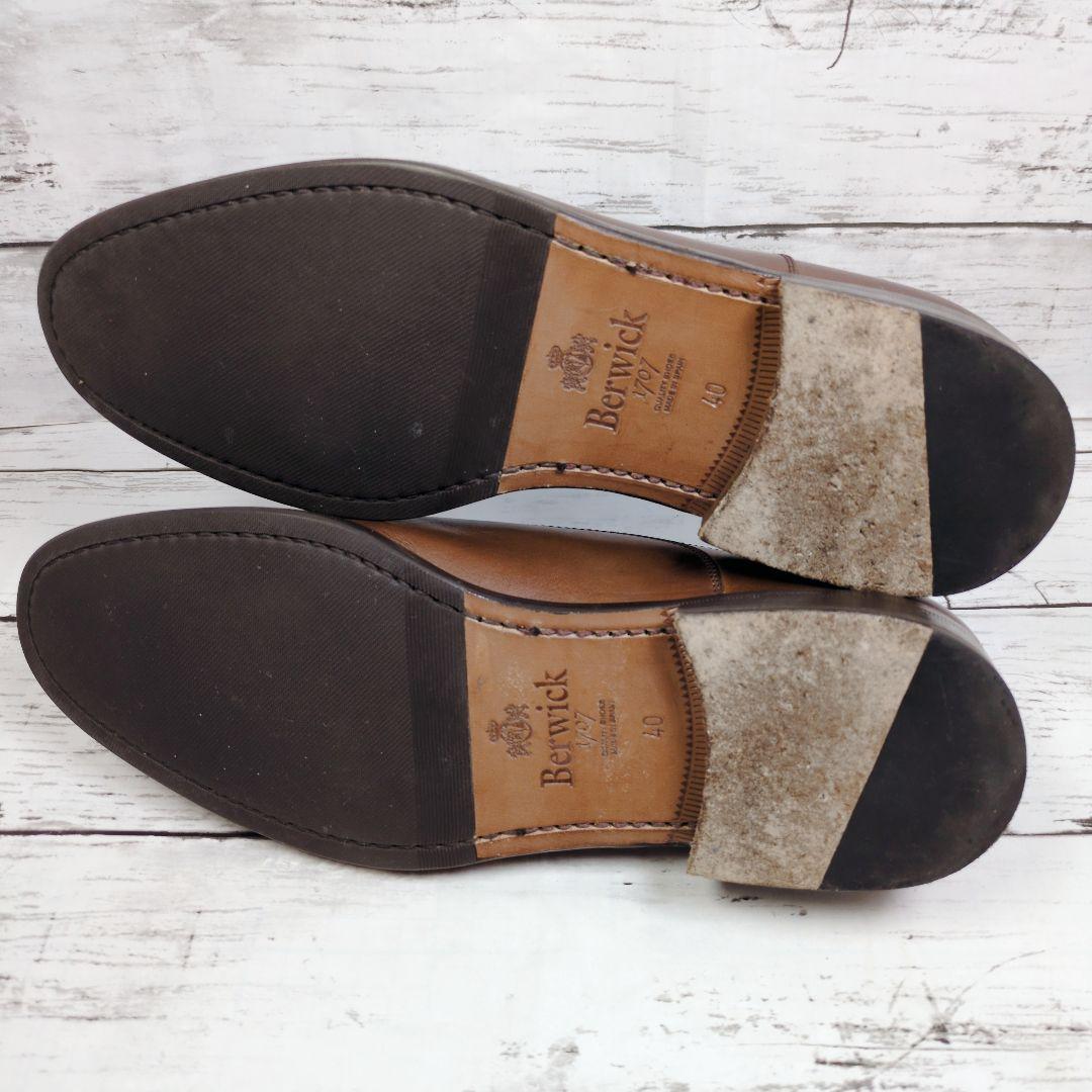 s*o様 良品【Berwick】バーウィック ブラウン ストレートチップ40 2