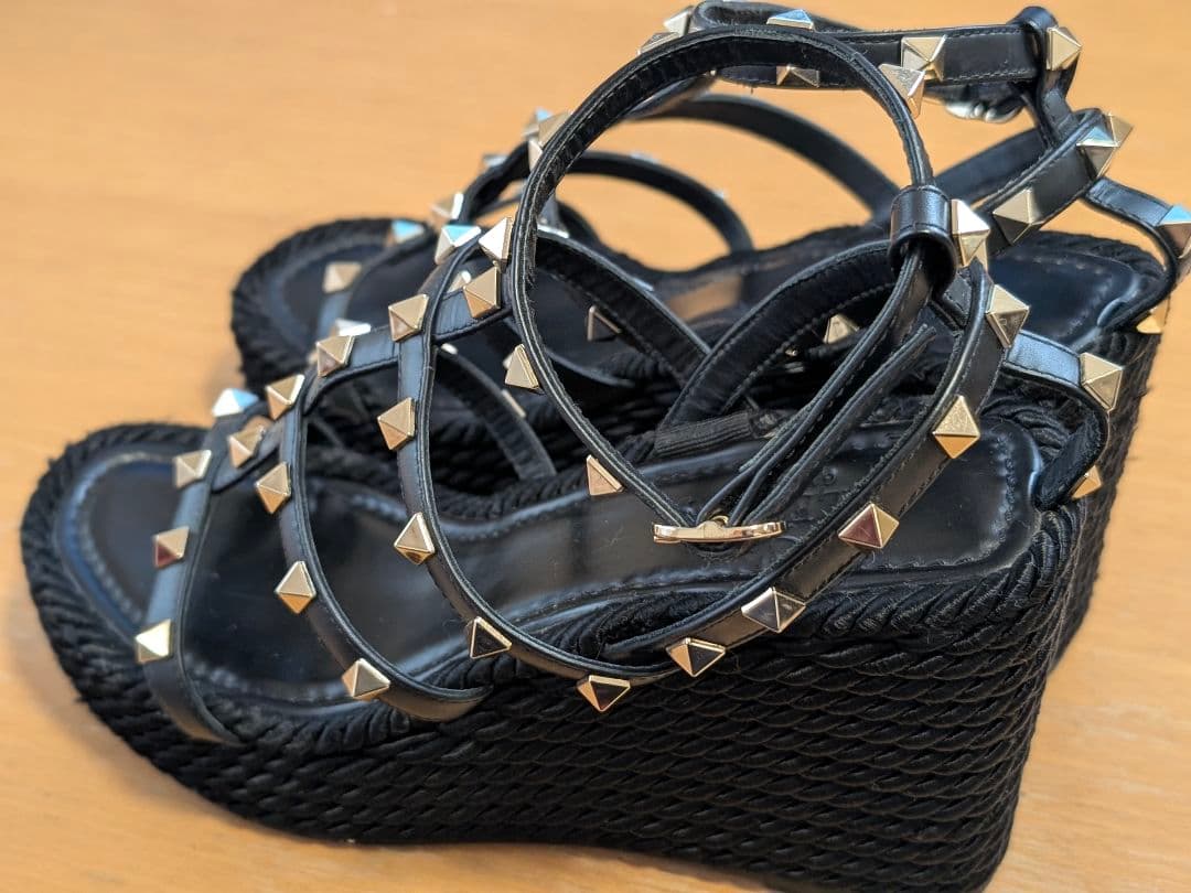 VALENTINO GARAVANI ヴァレンティウェッジソール サンダル 37