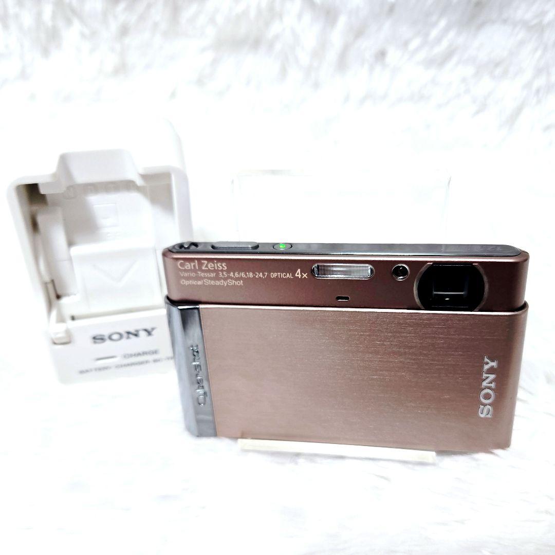 限定値下☆動作確認済 SONY サイバーショット DSC-T90 ブラウン 光沢