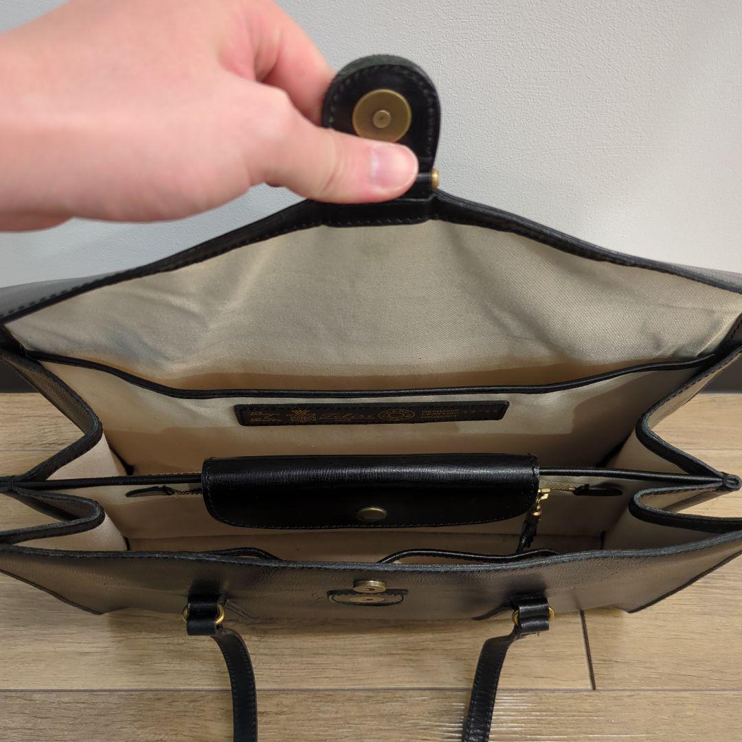 バッグ Felisi Black Leather Tote Handbag 13-44