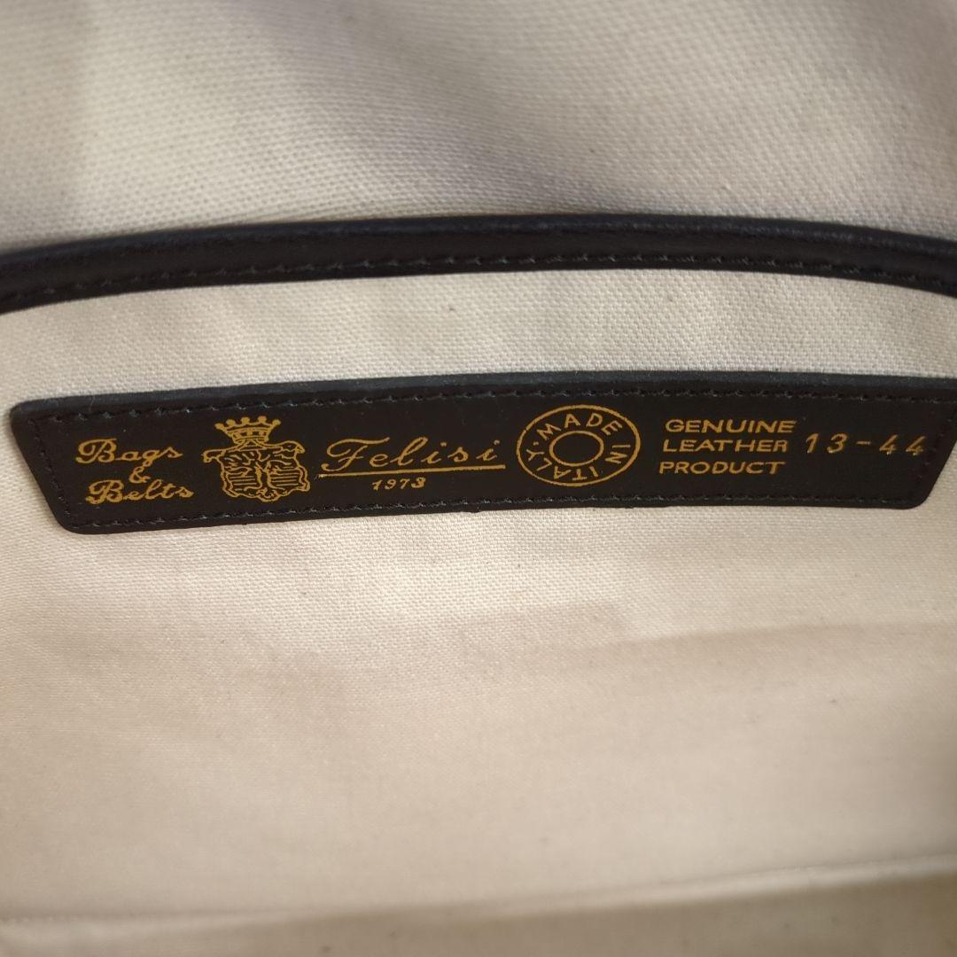 バッグ Felisi Black Leather Tote Handbag 13-44