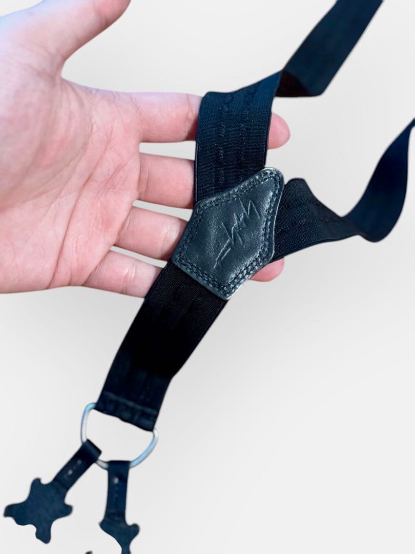 希少 yohji yamamoto 18AW レザーサスペンダー 野田洋次郎着用