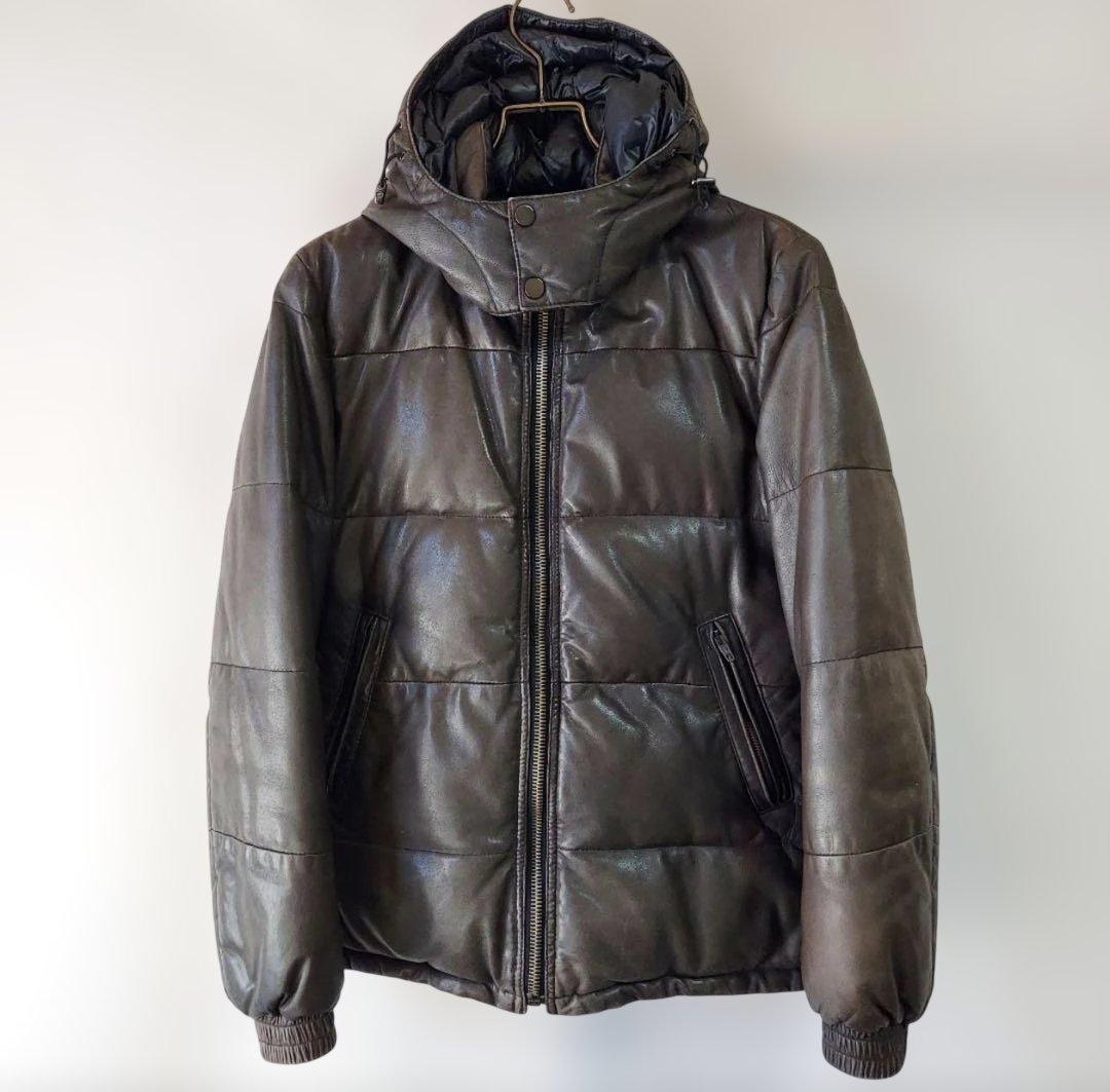 トゥモローランド リバーシブル レザー ダウンジャケット 羊革