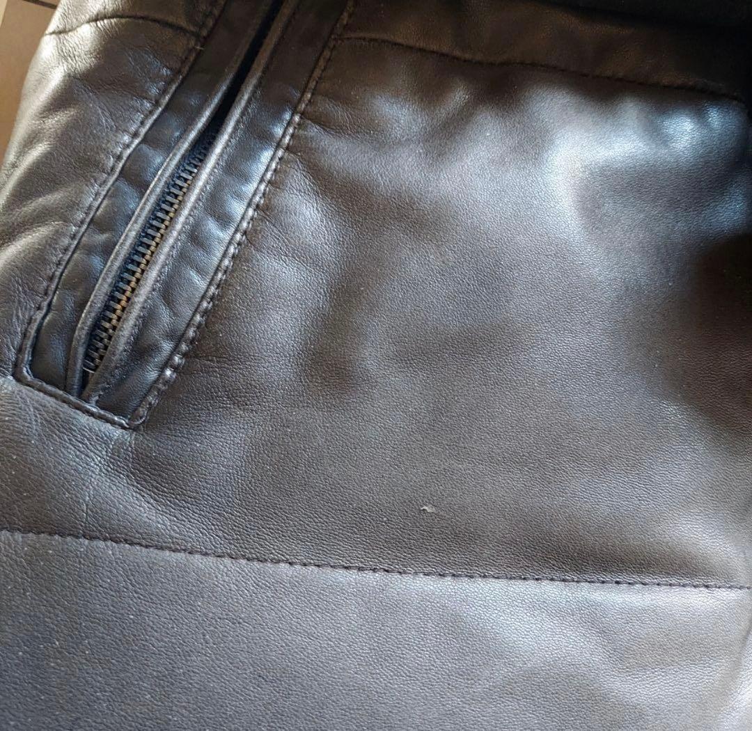 トゥモローランド リバーシブル レザー ダウンジャケット 羊革