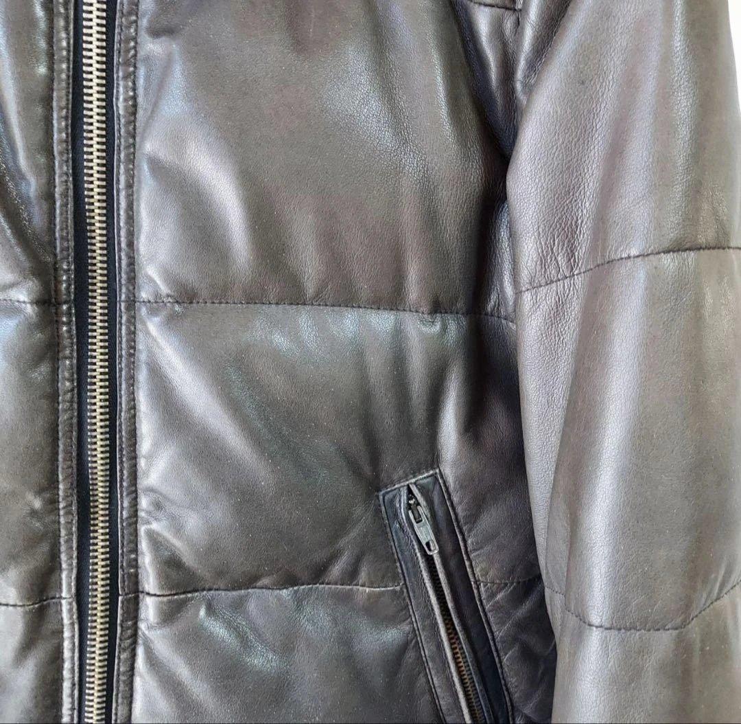 トゥモローランド リバーシブル レザー ダウンジャケット 羊革