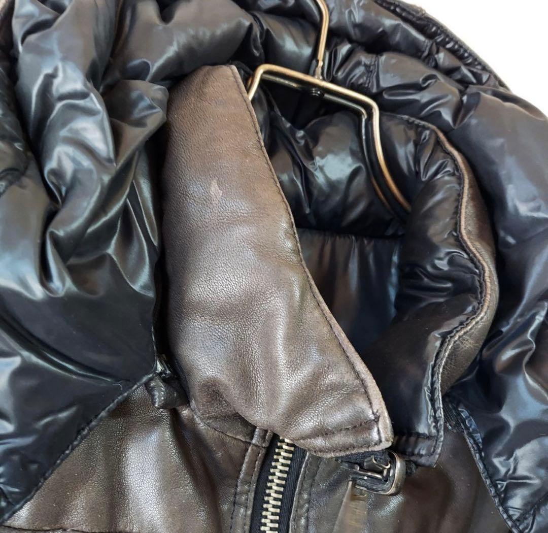 トゥモローランド リバーシブル レザー ダウンジャケット 羊革