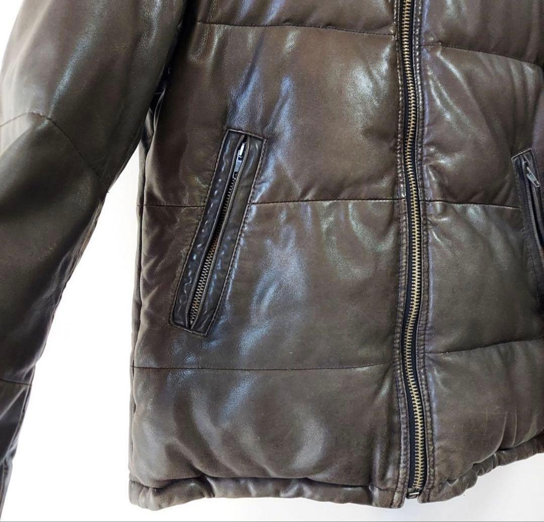 トゥモローランド リバーシブル レザー ダウンジャケット 羊革