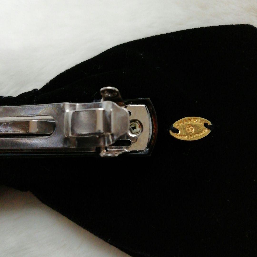 【シャネル】バレッタ　レア　BLACKリボン