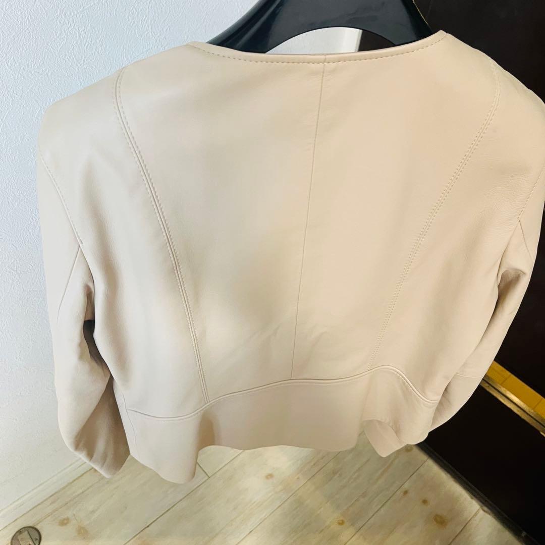 新品☆ ANAYI ラムレザーファスナージャケット/セオリー、23区、ロペ