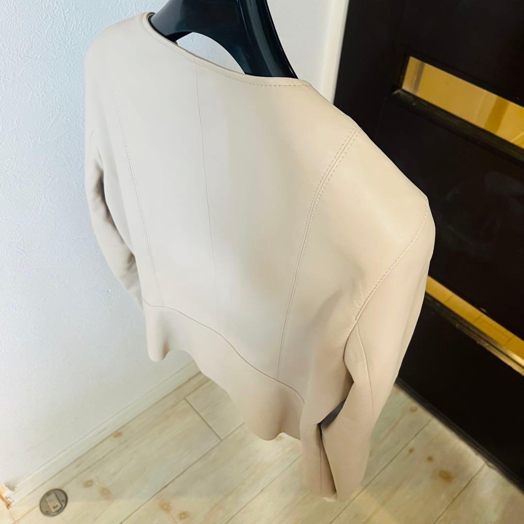 新品☆ ANAYI ラムレザーファスナージャケット/セオリー、23区、ロペ