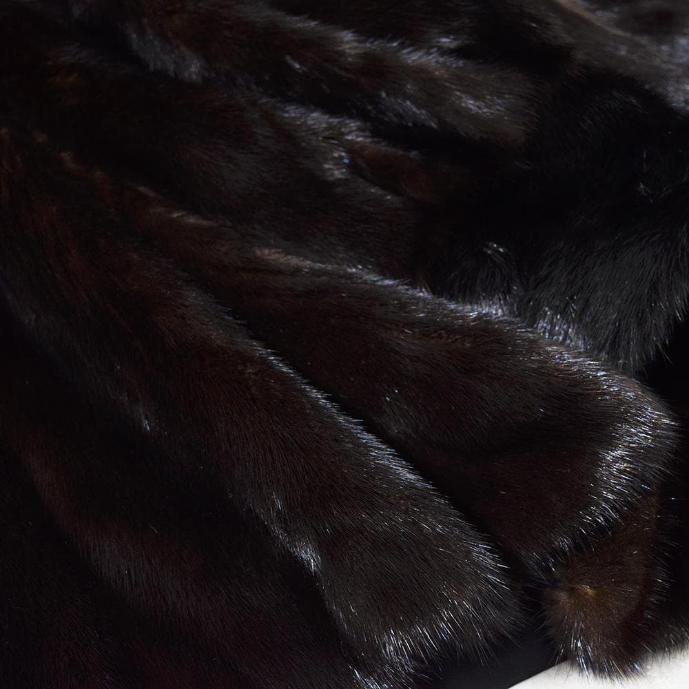 Black Jewel ダークミンク 毛皮コート セミロング 13　着丈80cm