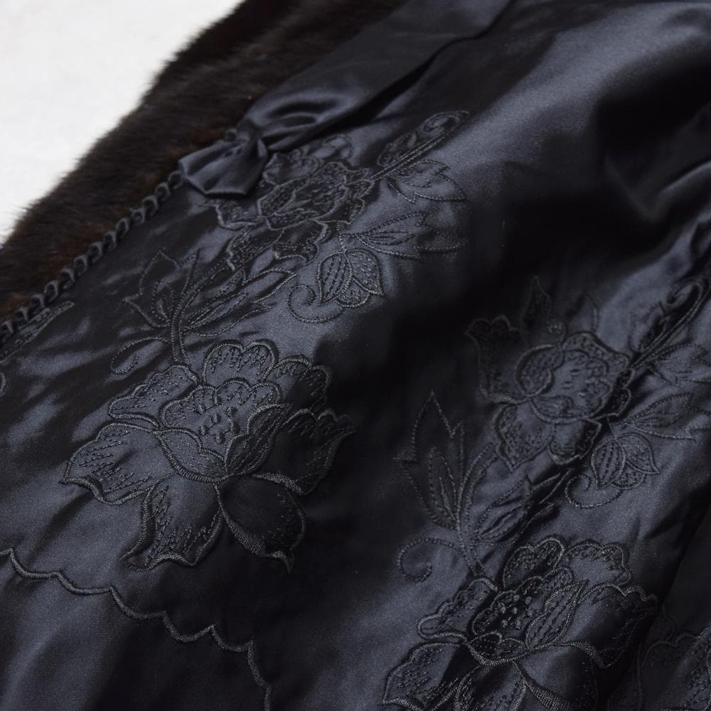 Black Jewel ダークミンク 毛皮コート セミロング 13　着丈80cm