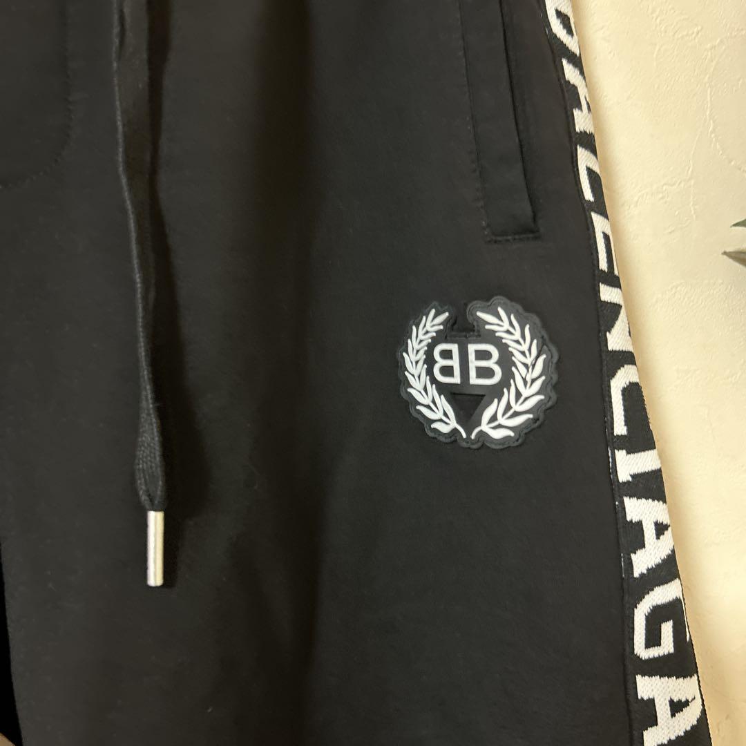 BALENCIAGA バレンシアガ BBロゴ スウェットショートパンツ L 黒