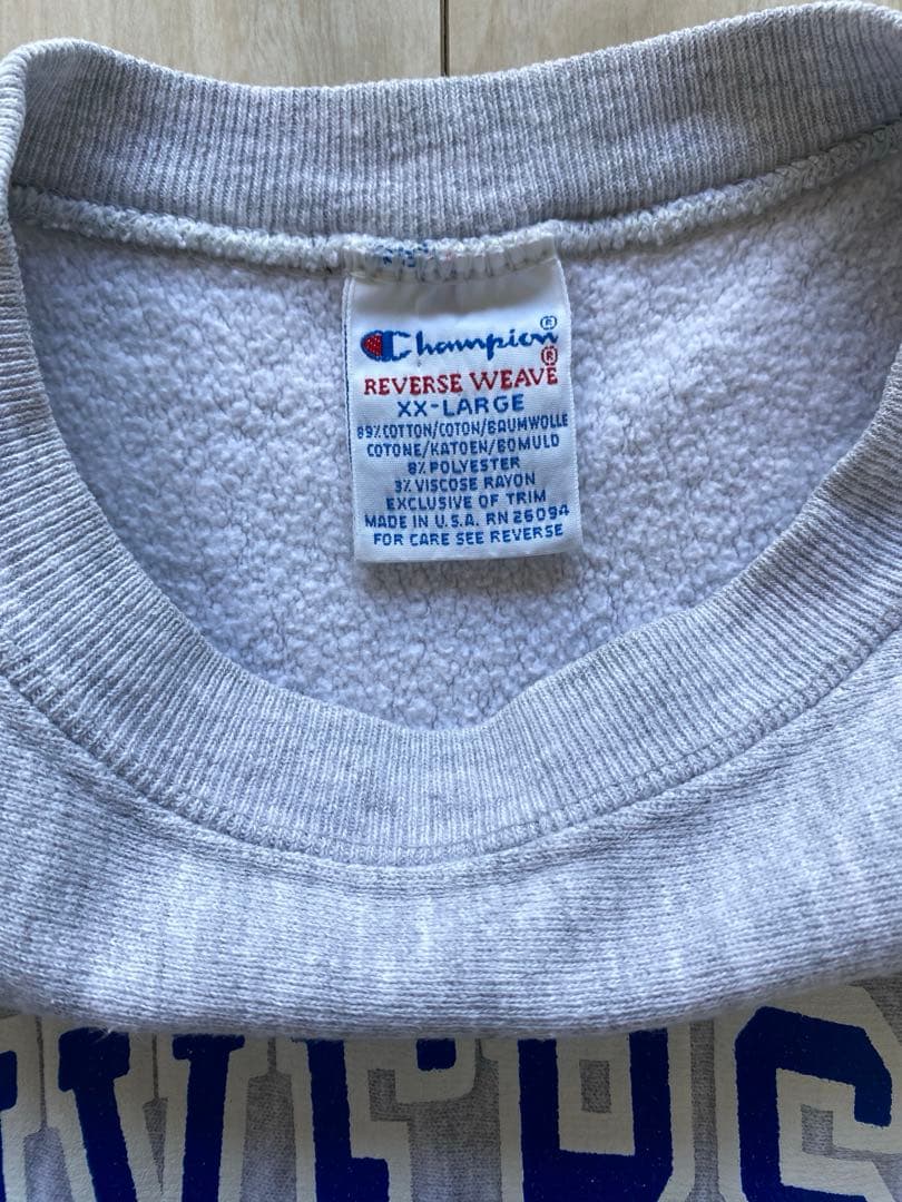 【希少XXL】 90s チャンピオン リバースウィーブ USA製 三段プリント