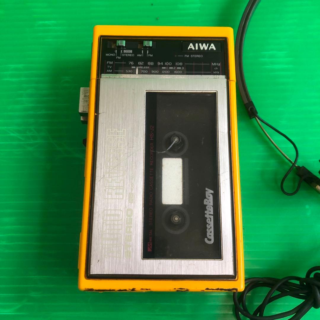 AIWA HS-J2 カセットプレーヤー 通電OK ジャンク