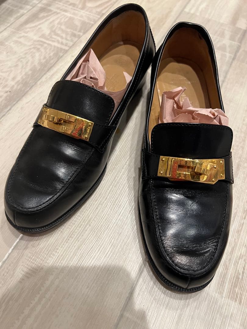 エルメス　HERMES ケリーローファー　ケリー　モカシン　Hマーク