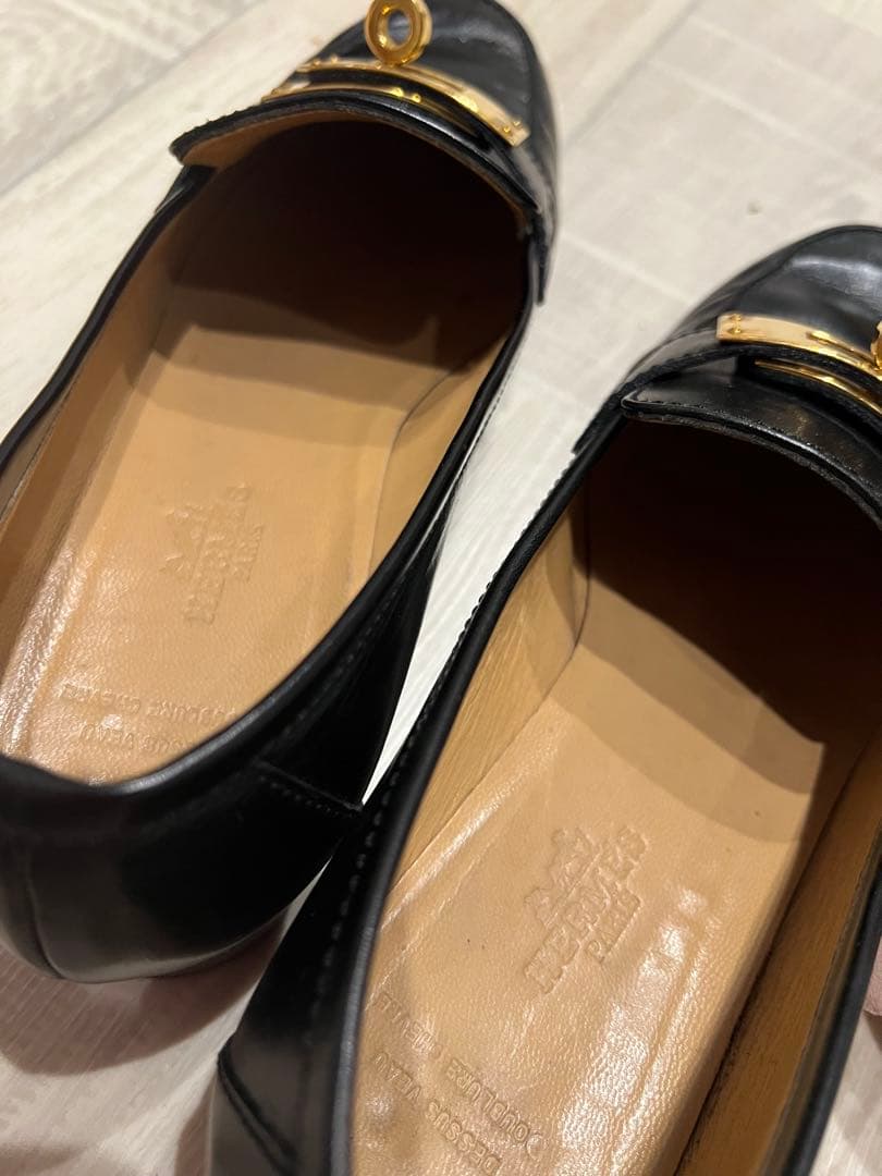 エルメス　HERMES ケリーローファー　ケリー　モカシン　Hマーク