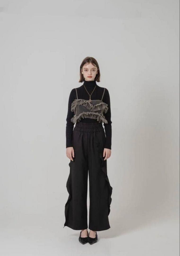 パンツ Eaphi RUFFLE ASYMMETRY PANTS