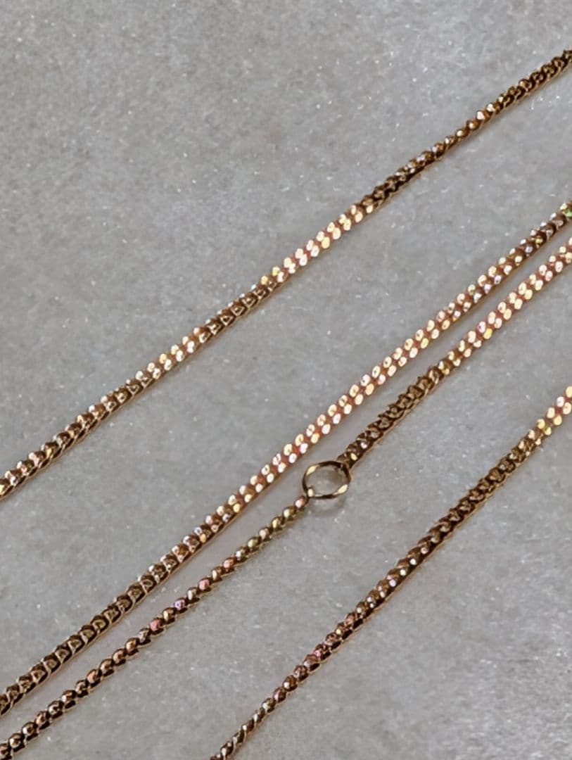 h*3様 ラスト‼️ K18２面 喜平 60センチネックレス　１８金刻印有り‼️