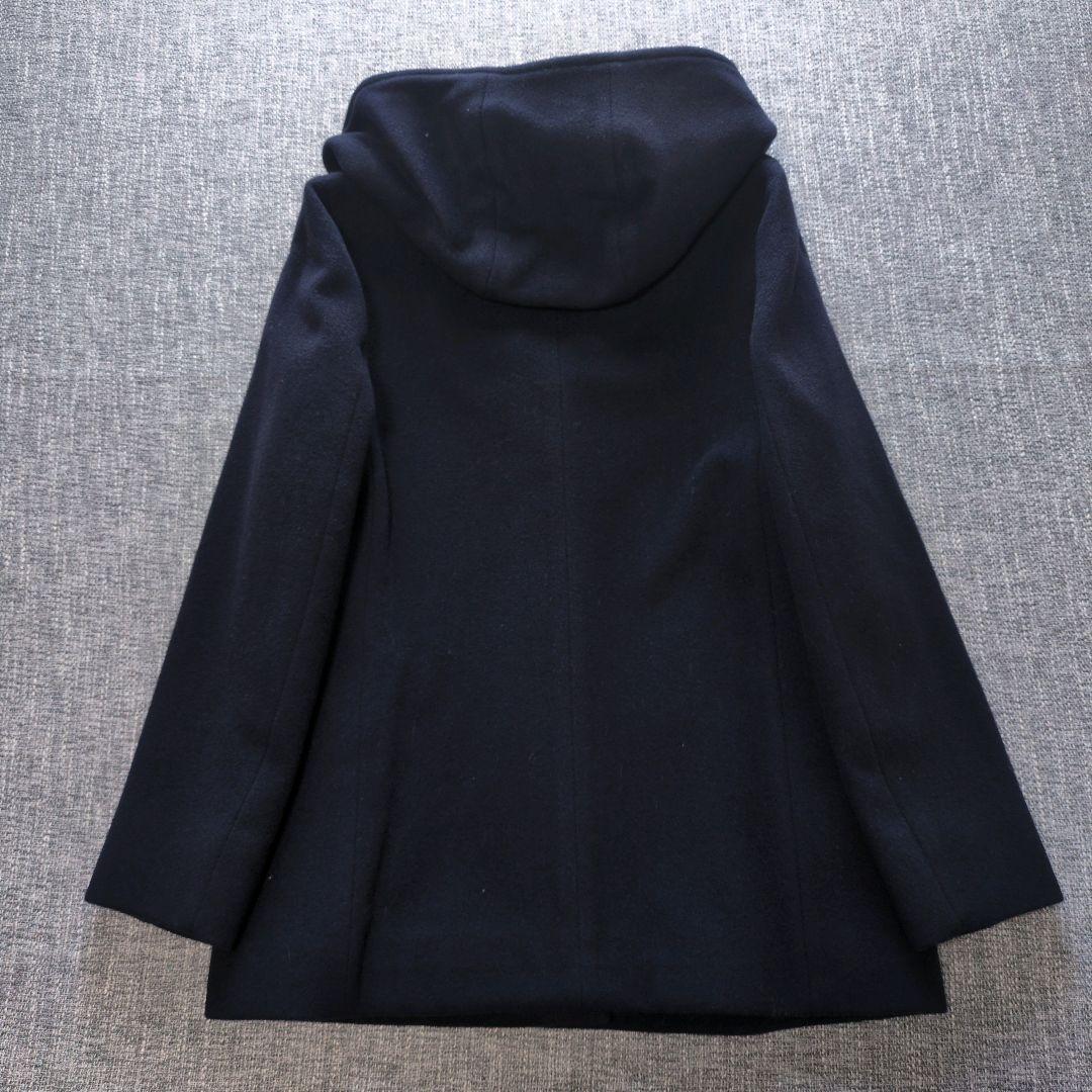 イネド　近年モデル　イタリア製生地　フーデットコート　美シルエット　ミドル丈