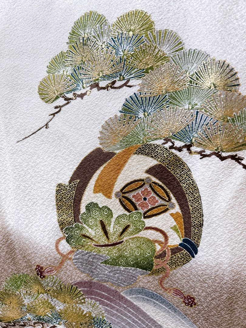 豪華逸品♡産着　掛け着　熨斗目　男の子　お宮参り　鷹　白系