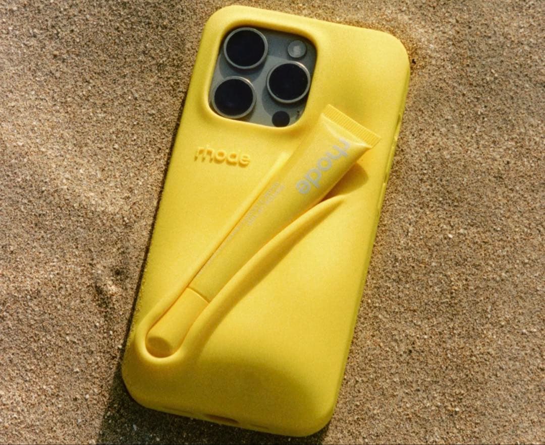 rhode イエロー iPhone15Proケース lemontini