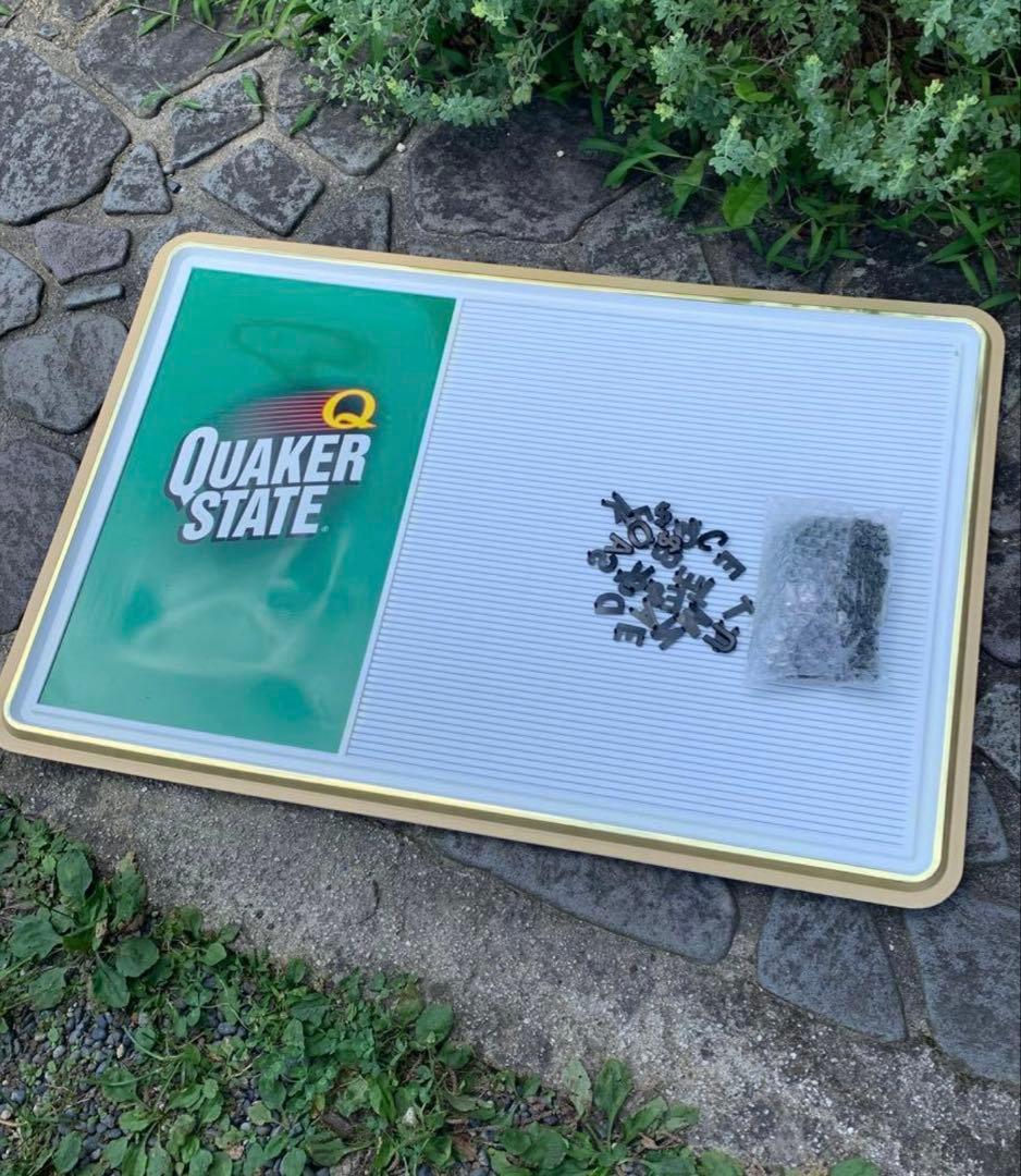 QUAKER STATE メニューボード　アメリカンヴィンテージ　文字パーツ付き
