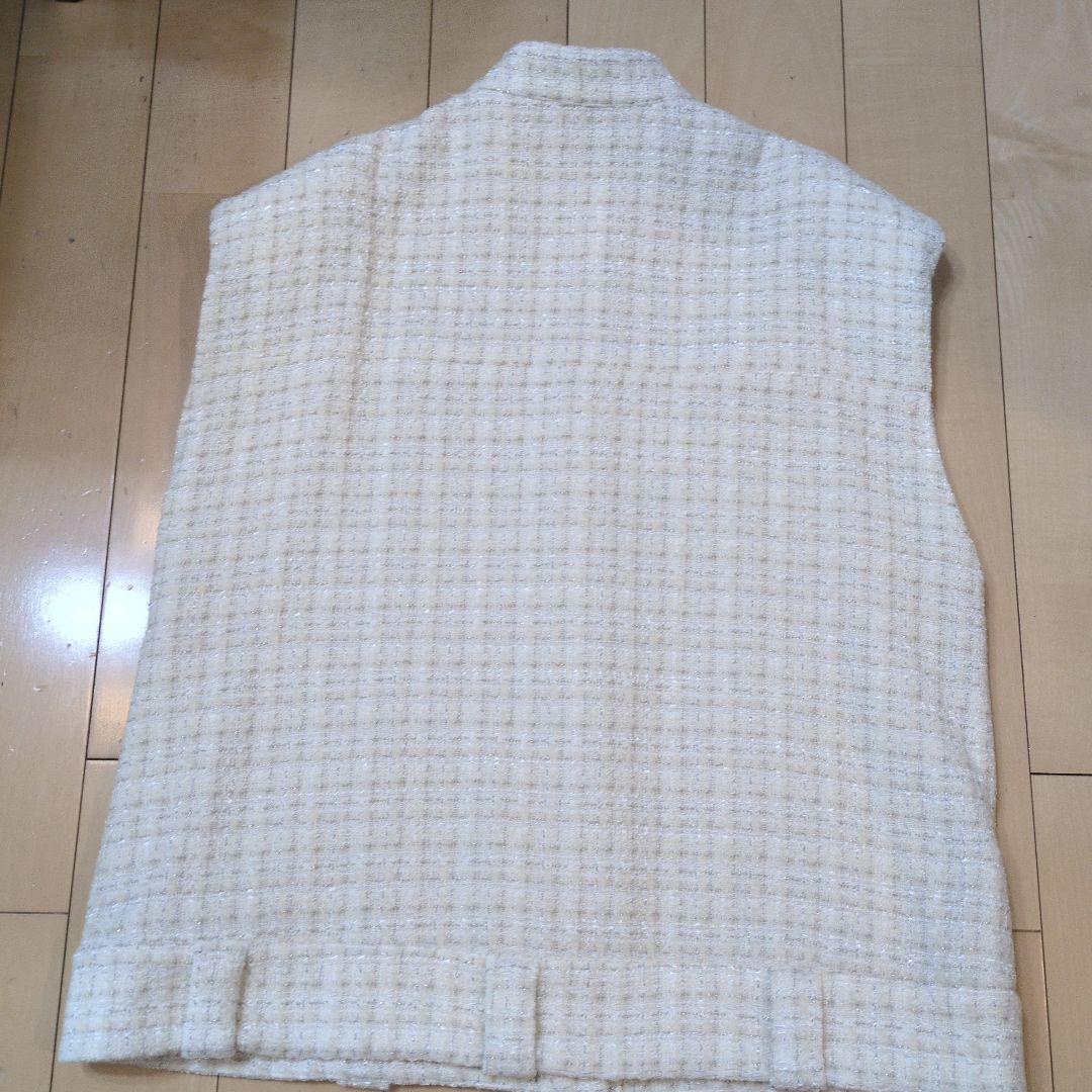 Cygne ツイードジレAbelホワイトSize2