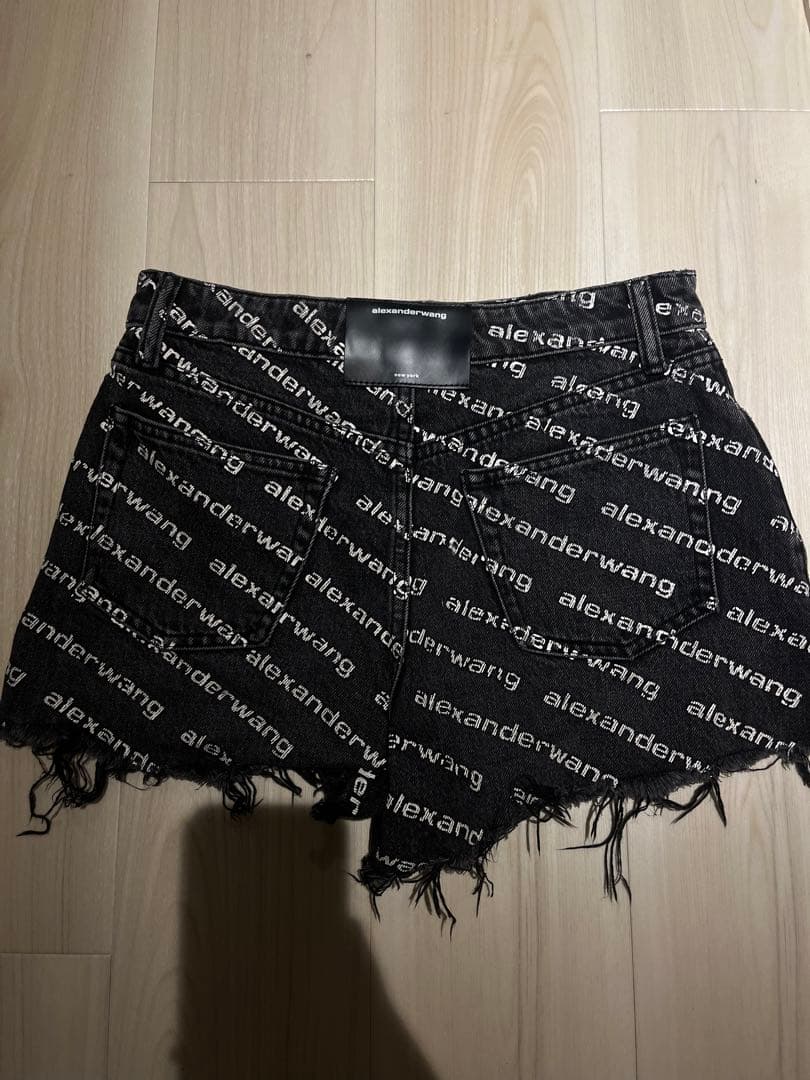 alexanderwang ロゴプリント ショートパンツ