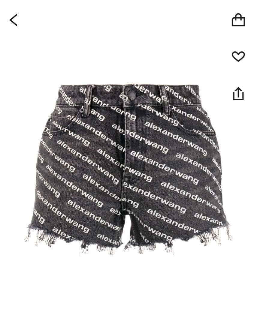 alexanderwang ロゴプリント ショートパンツ