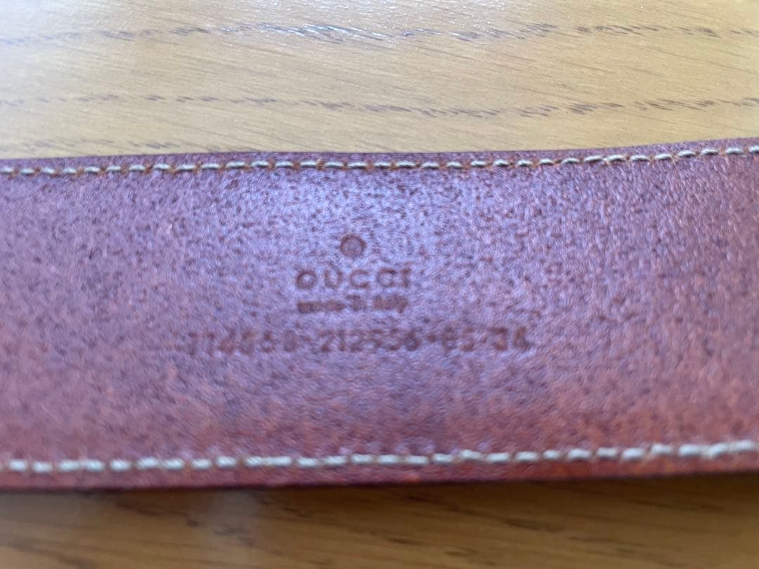 GUCCI バンブー風バックル レザーベルト