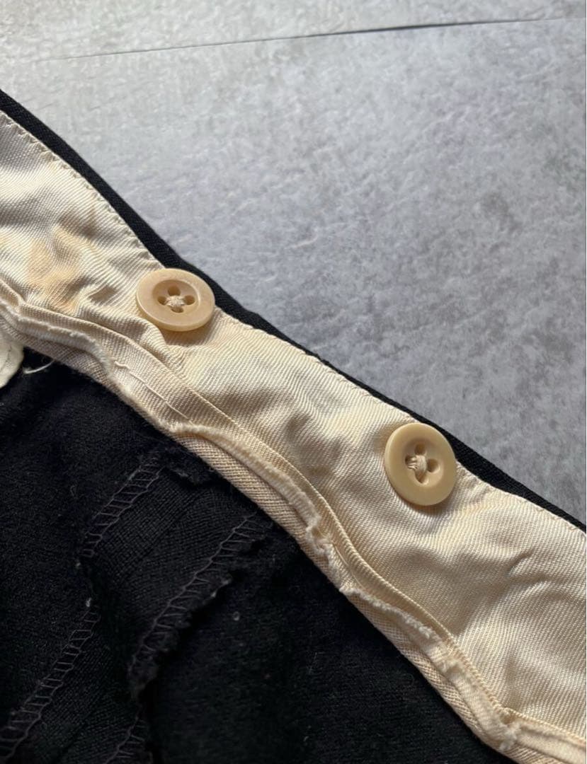 S*n様 1950s ブラック ウールギャバジンスラックス　トラウザー　フェード