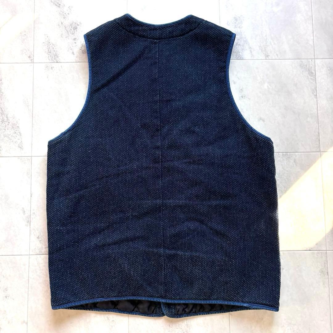 【超希少】ジャパンブルージーンズ 刺子パディングベスト XL 日本製 インディゴ
