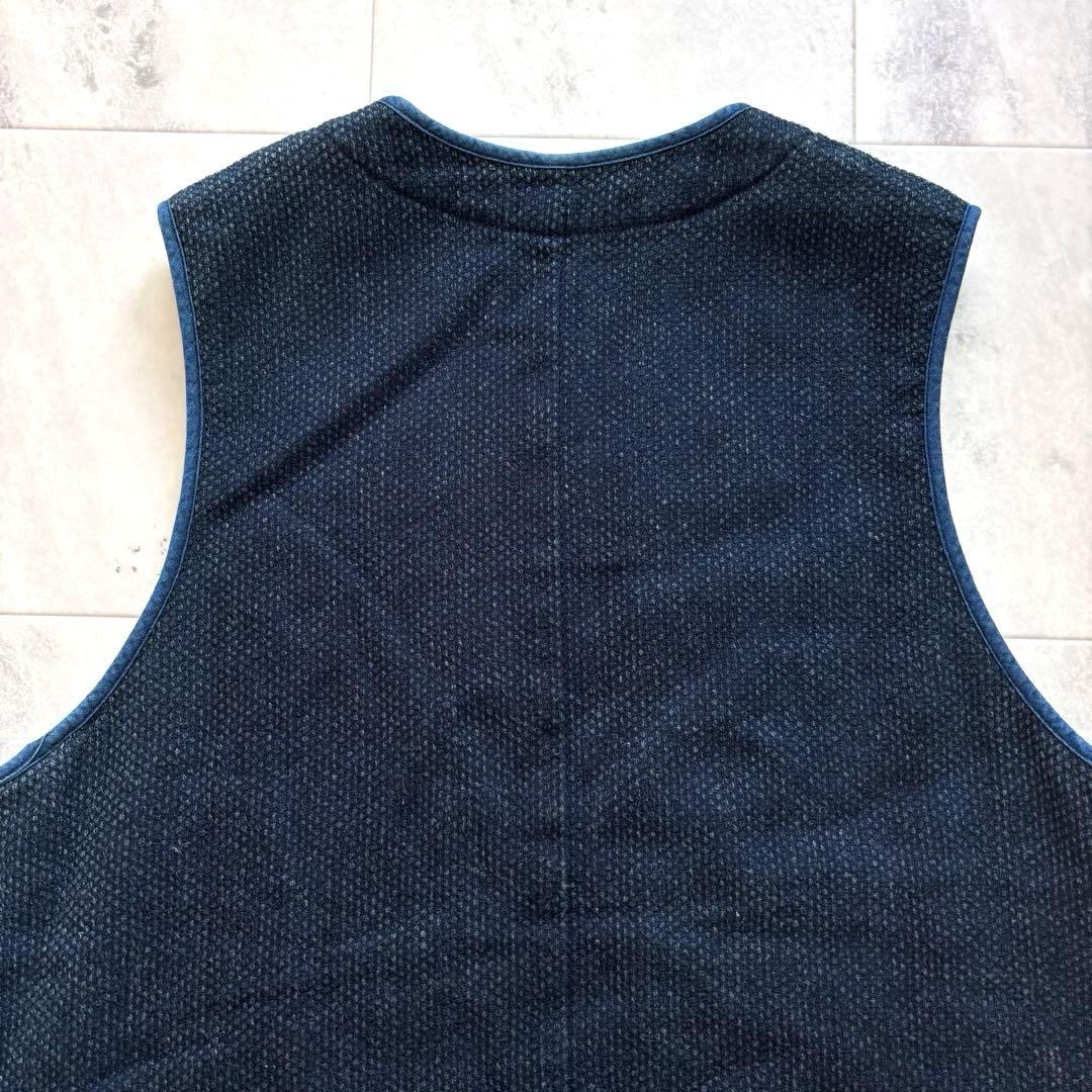 【超希少】ジャパンブルージーンズ 刺子パディングベスト XL 日本製 インディゴ