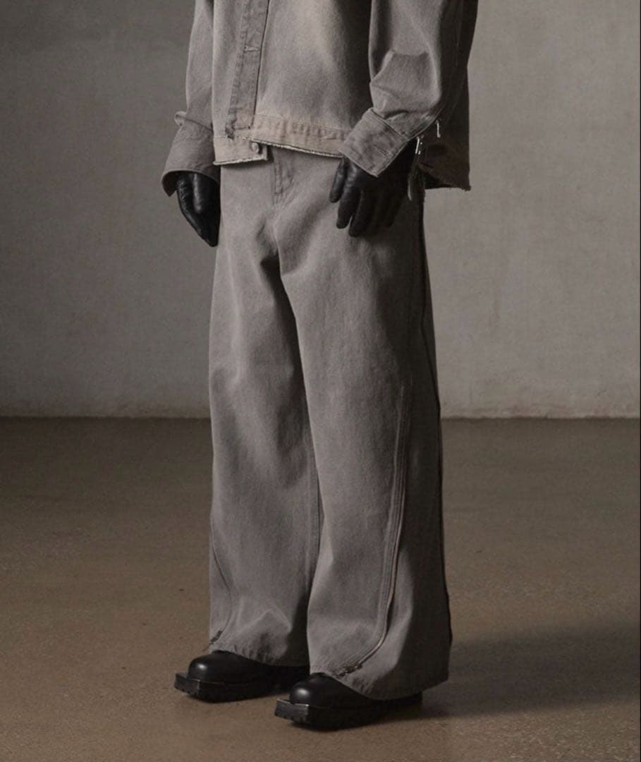 GRANCY ZipDesign バギーデニムパンツ Mサイズ