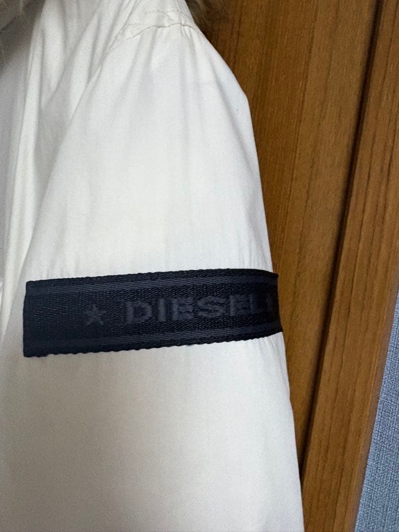 DIESEL ファー付きホワイトダウンコート