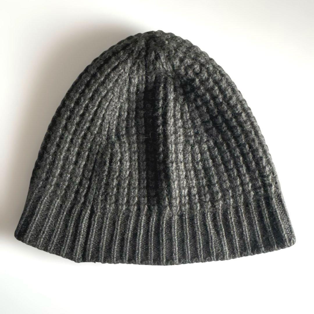 HERMES　カシミヤニット帽　Hマーク　ビーニー