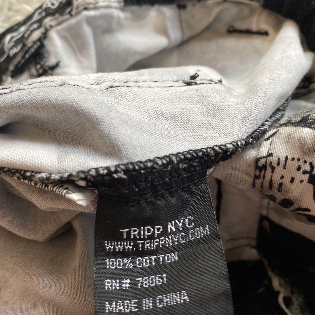 とむtrip nyc スカル パンツ　XS チェーン