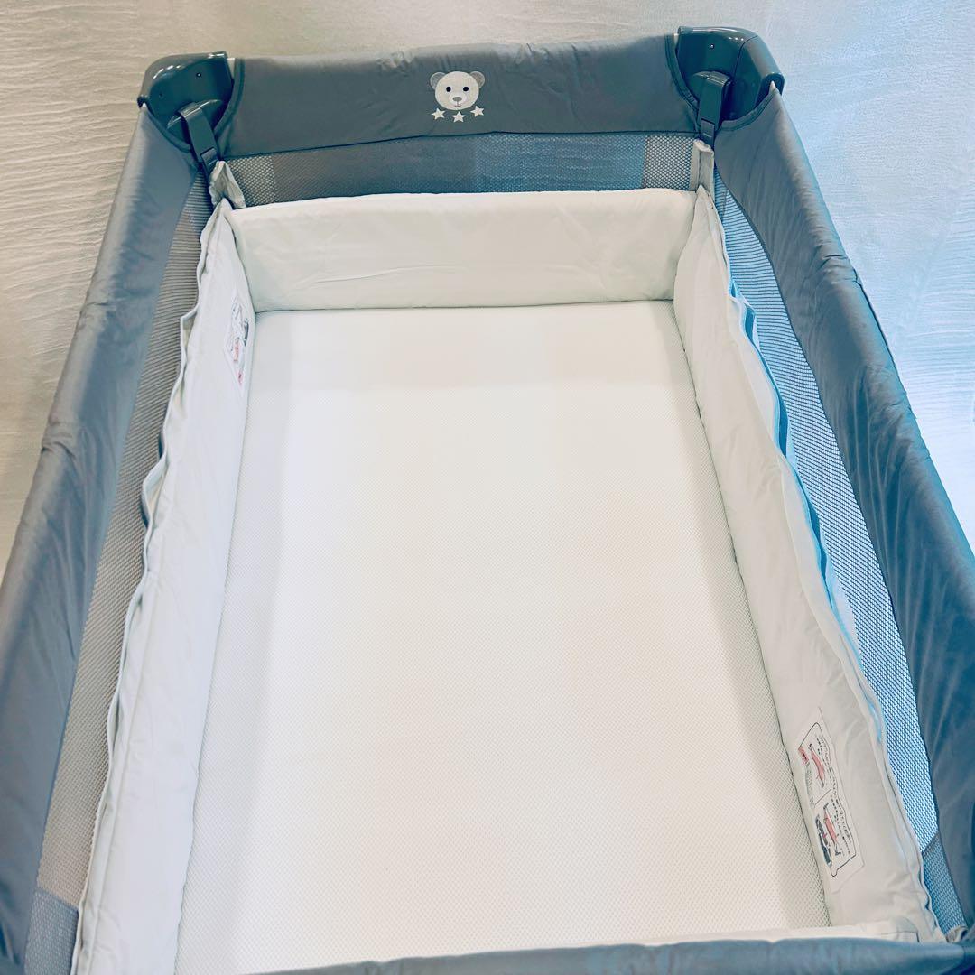 未使用級✨️ Aprica ココネルエアーAB グレーベアー ベビーベッド