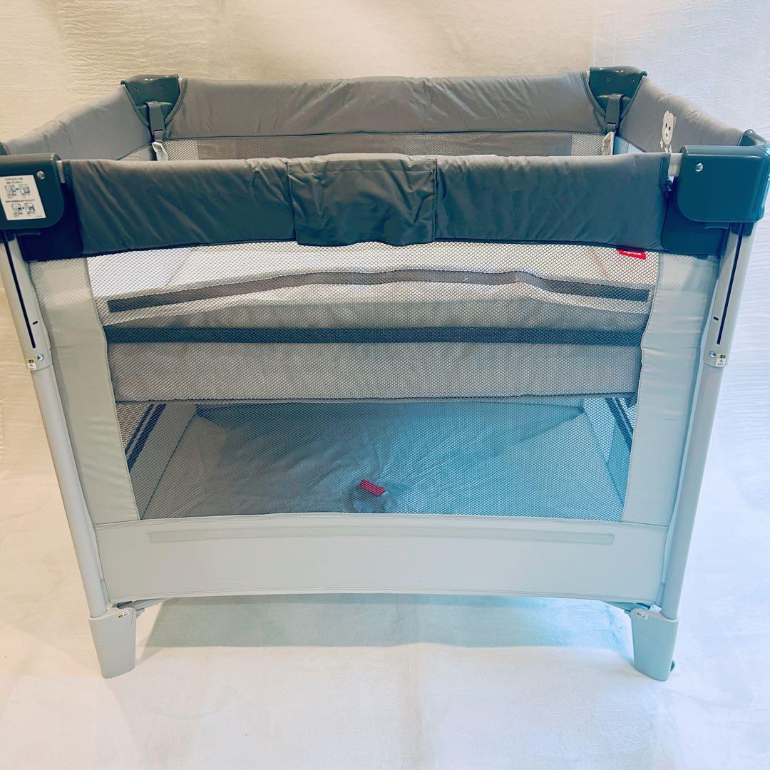 未使用級✨️ Aprica ココネルエアーAB グレーベアー ベビーベッド
