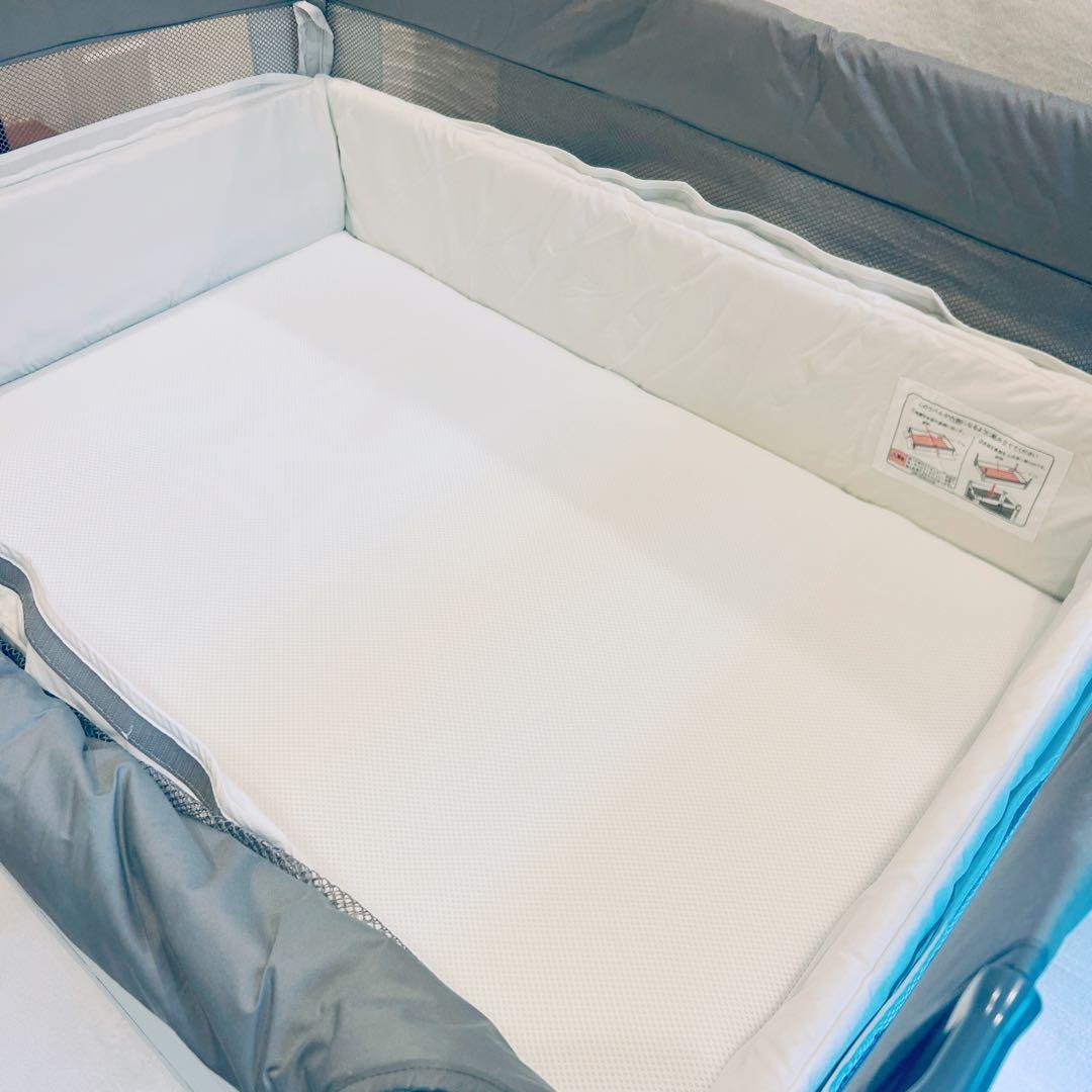 未使用級✨️ Aprica ココネルエアーAB グレーベアー ベビーベッド