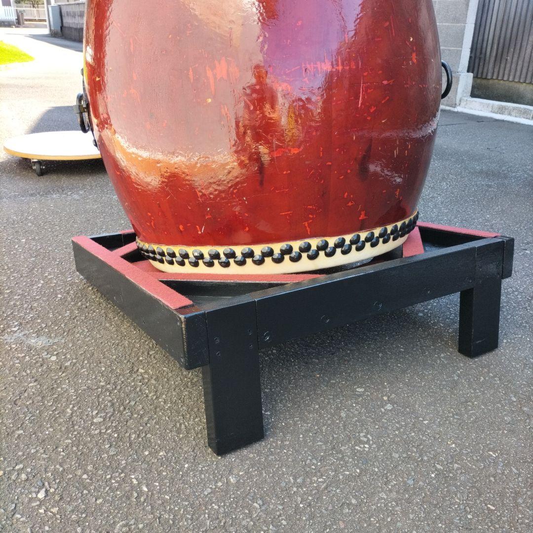 長胴太鼓　桶胴太鼓　平打ち　立奏台　中古品