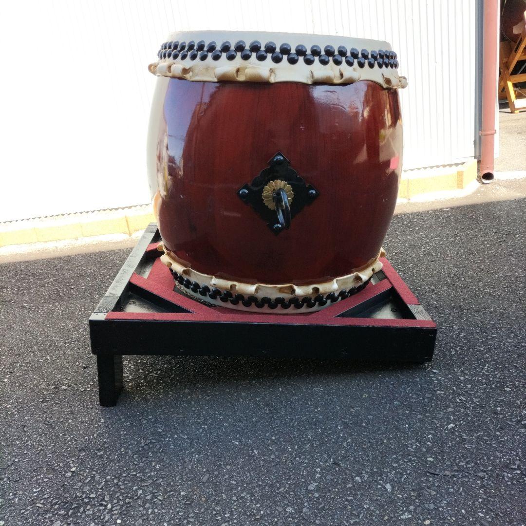 長胴太鼓　桶胴太鼓　平打ち　立奏台　中古品