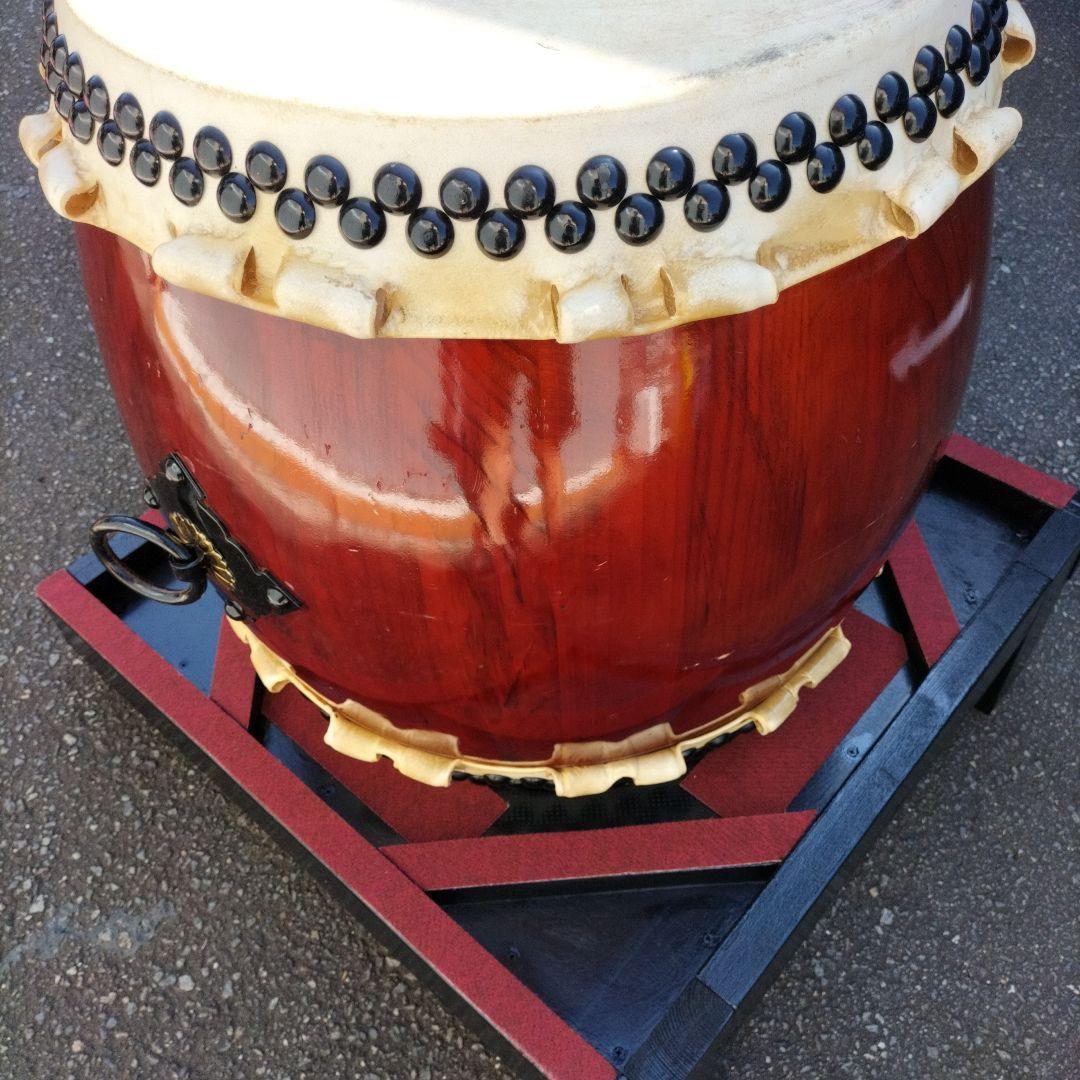 長胴太鼓　桶胴太鼓　平打ち　立奏台　中古品