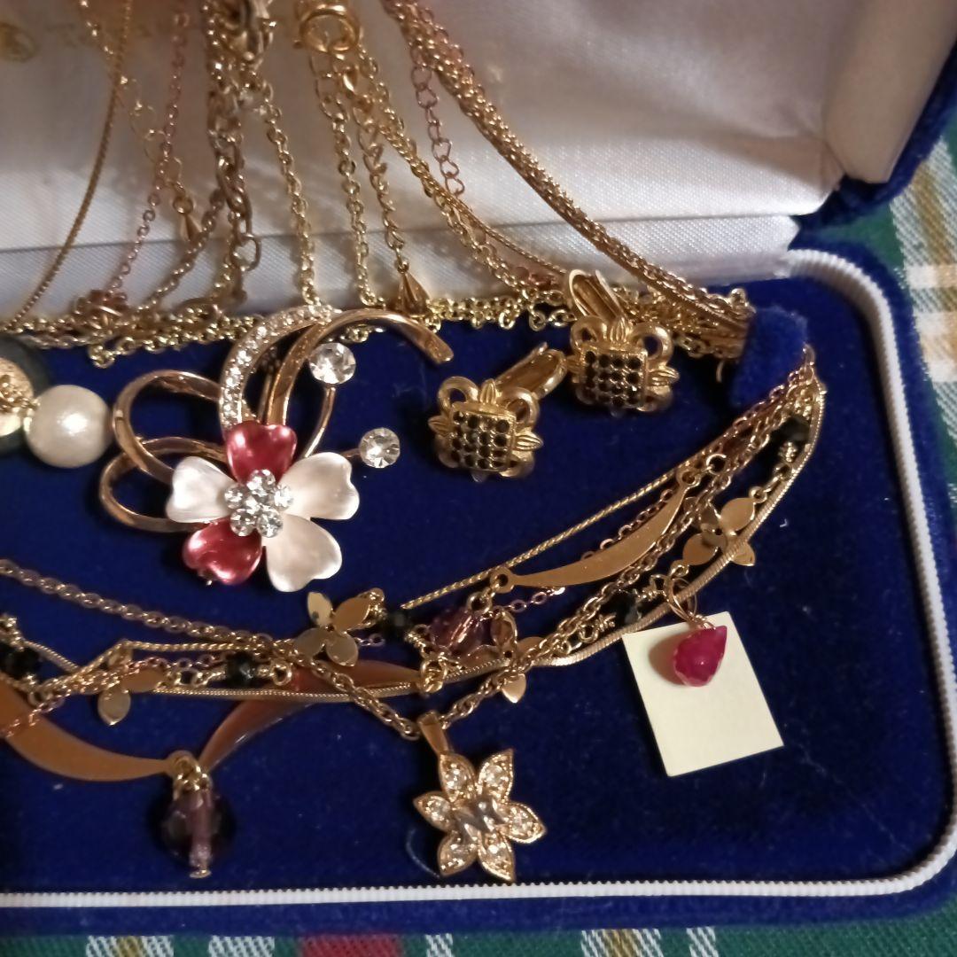 遺品生前整理アクセサリーまとめK18ルビートップSilverネックレスニナリッチ